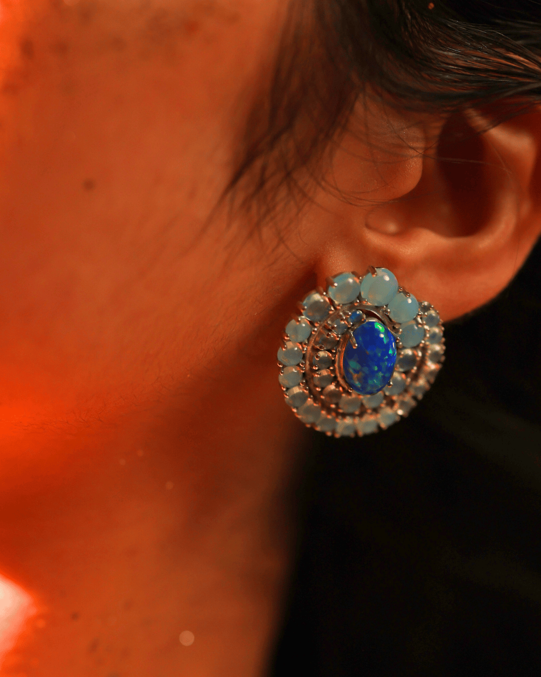 Blue Opal Orbs Set - MHARI by Alay Somani