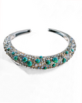 Green Opal Orbs Hasli Necklace - MHARI by Alay Somani