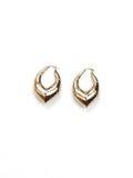 White rhodium small claw earrings side by side on white background