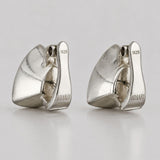 Back view of MHARI Irodori Medium earring showing closure mechanism on mirror-polished 925 silver