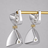 Back view of MHARI Irodori Mix earring showing connection hardware and closure on 925 silver
