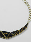 Tsugumi kintsugi collar necklace with chain clasp shown on neutral background, full piece visible.